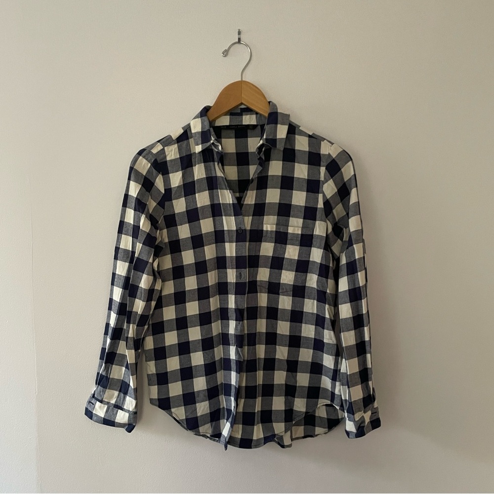 CONSIGNED - Zara Buffalo Check Button-Down